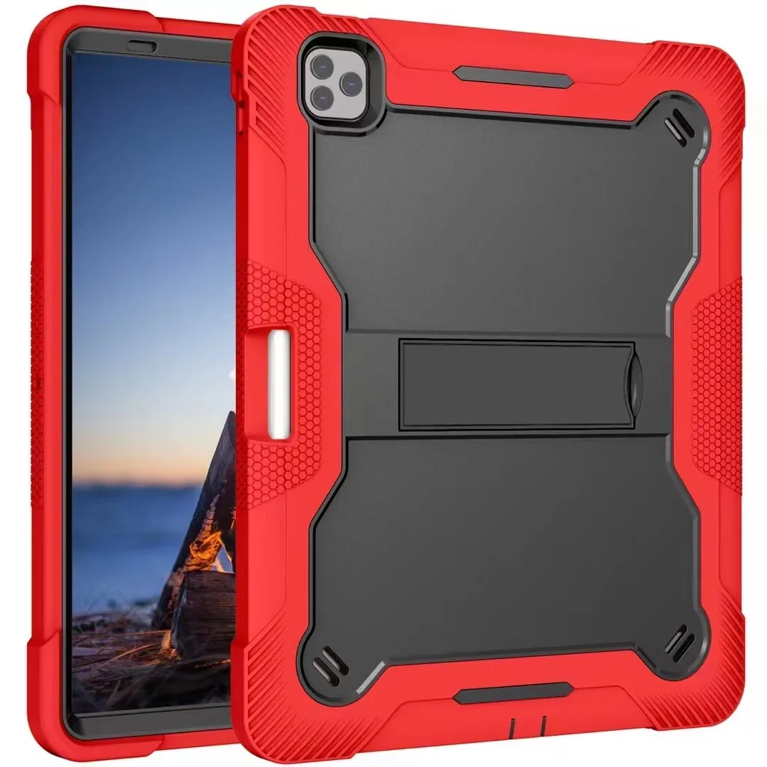 Tablet Case Heavy Duty Shockproof Rugged Hybrid Hard Soft Bumper Kickstand Case For Samsung Galaxy Tab S7 FE S7 Plus