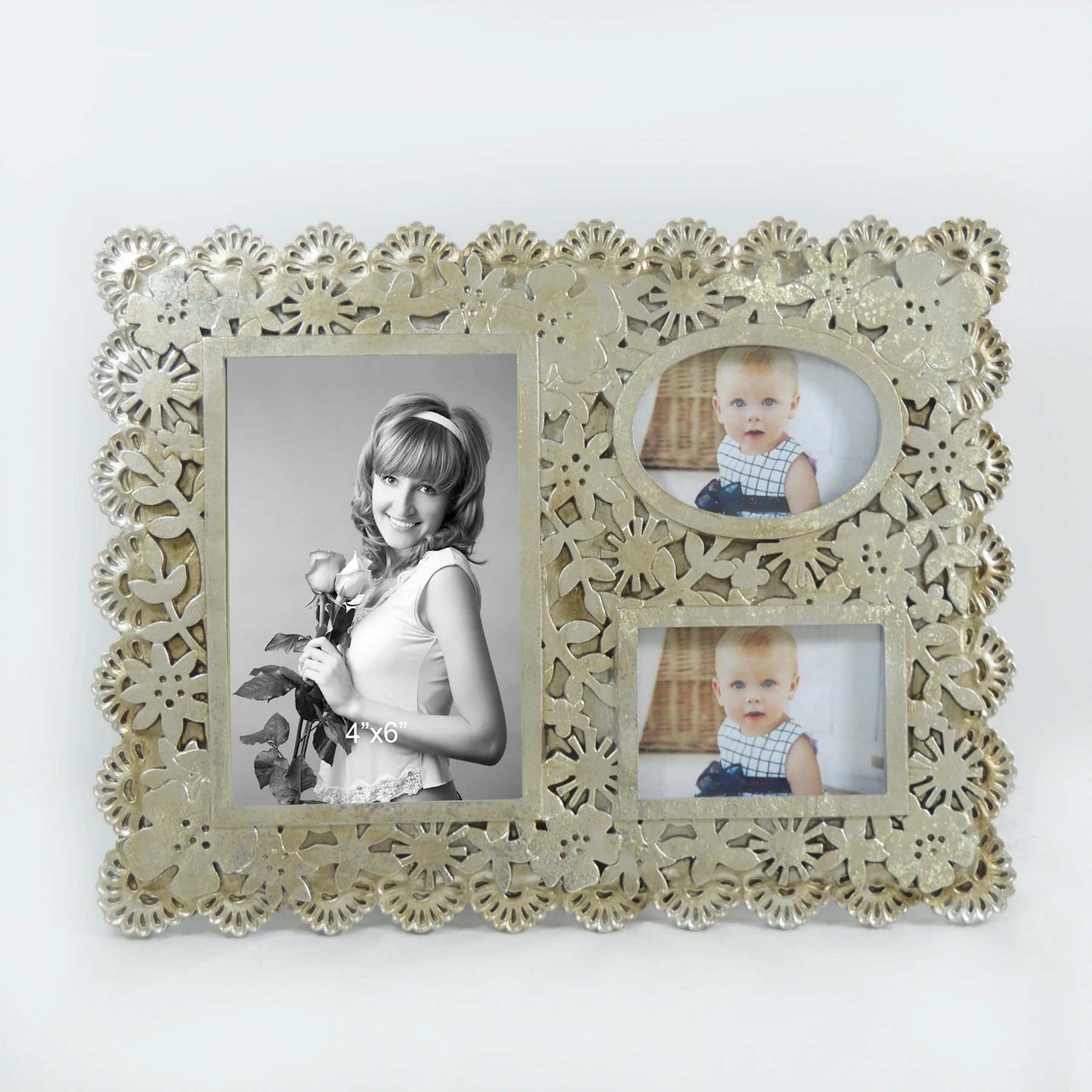 Combination baby hand Photo Frame Romantic Europe Style Resin Love White Photo Frame Four Photos