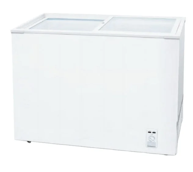 Mini Capacity Horizontal Type Glass Top Lid Small Chest Deep Freezer With Customized Logo Sticker