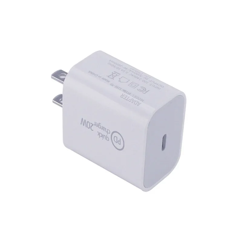 EU US UK Plug 20W Fast Charging PD Charger USB Type C Wall charger For iPhone 12 Mini Pro Max Travel Power Adapte