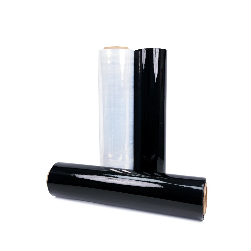 Factory Industrial Pallet Packing Pack Polyethylene Transparent Pallet Wrap Stretch Film Roll Hand PE Stretch Film