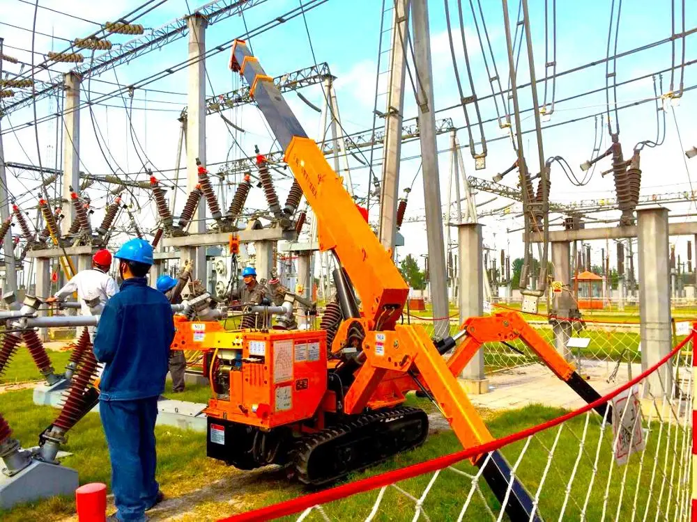 9.5m Spider Narrow Working 3 Ton Folding Hydraulic Engine Hoist Crane