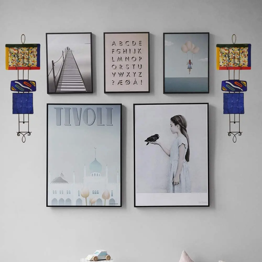 Wall-mounted metal display easel mural easel ceramic display stand plate display stand