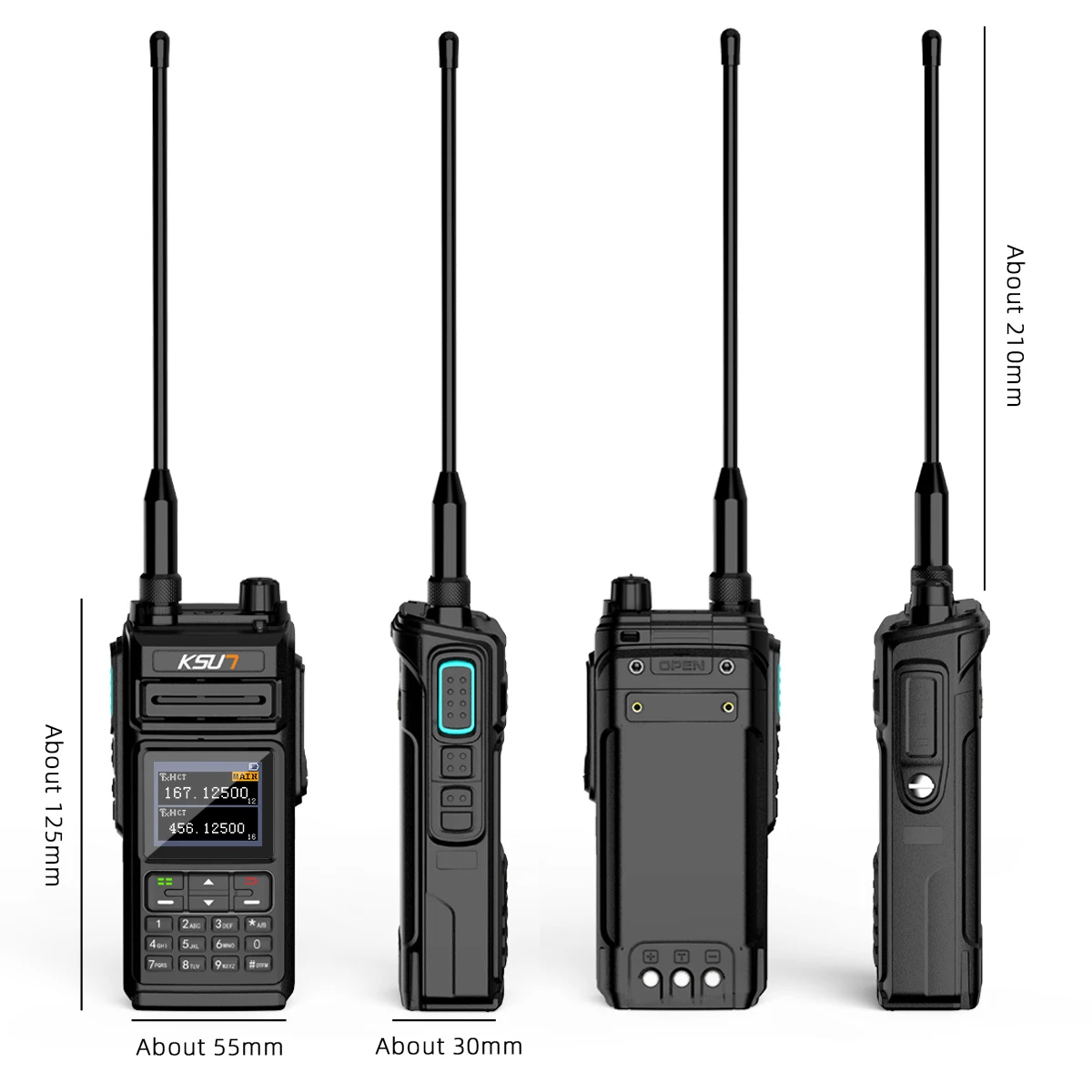 KSUT DM20UV DMR and Analog Two-way Radio Portable UHF VHF Ham Radios Long Distance Digital Walkie Talkie
