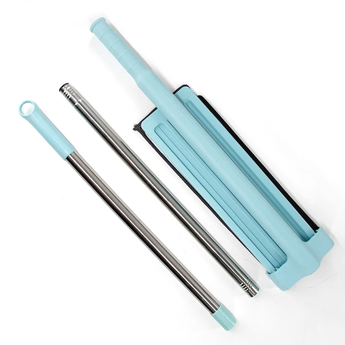 Magic Self Flat Mop Frame And Handle And Microfiber Pad Automatic Clip Cloth