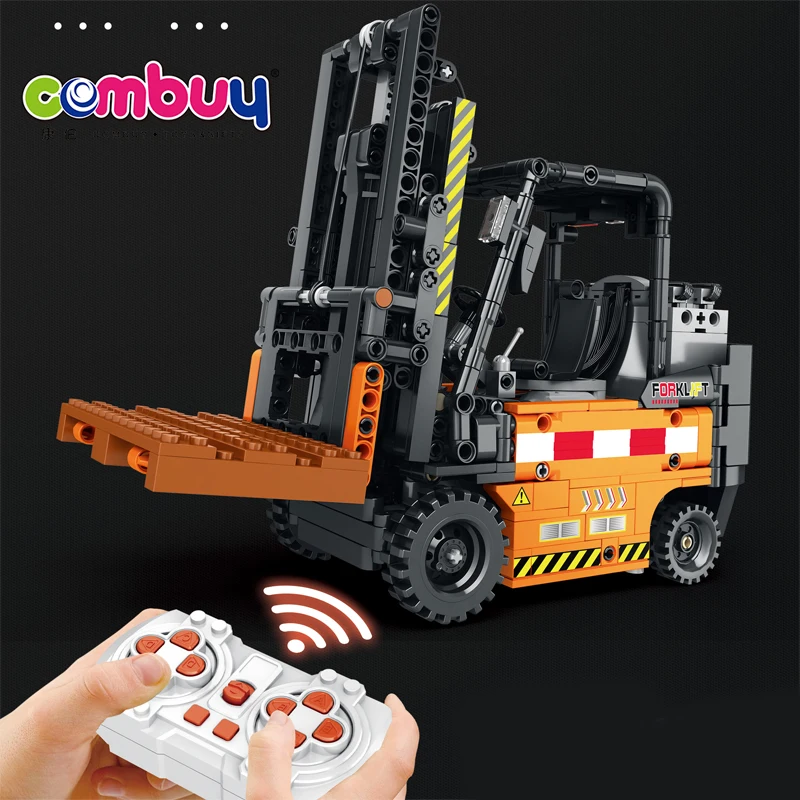 Engineering car assembly building blocks RC forklift toy for 6+