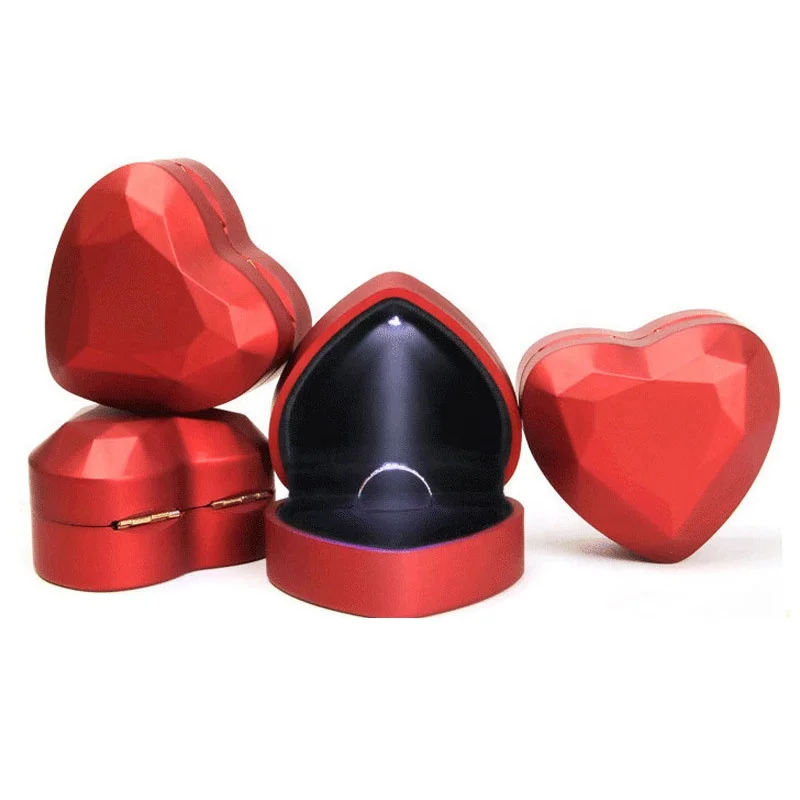 Led Jewellery Box Custom Jewelry Packaging Display Ring Holder Jewellery Package Pendant Ring Diamond LED Jewelry Box With Light