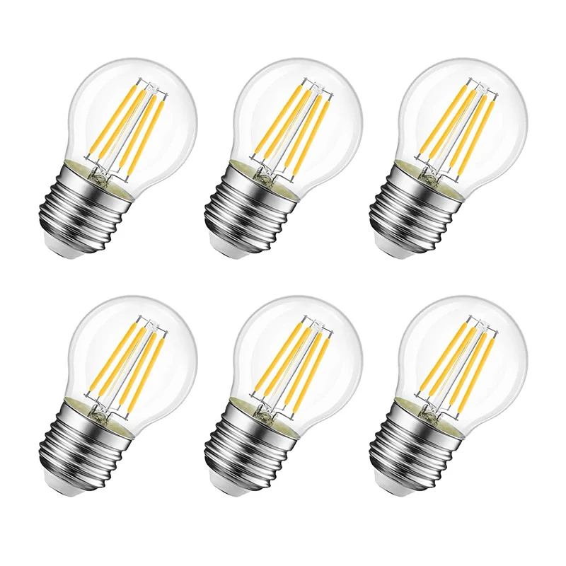 Dimmable Led Filament Bulb G45 High Lumens 700lm Edison Globe Lamp 8W E27 2700K Warm White Incandescent Replacement Lamps