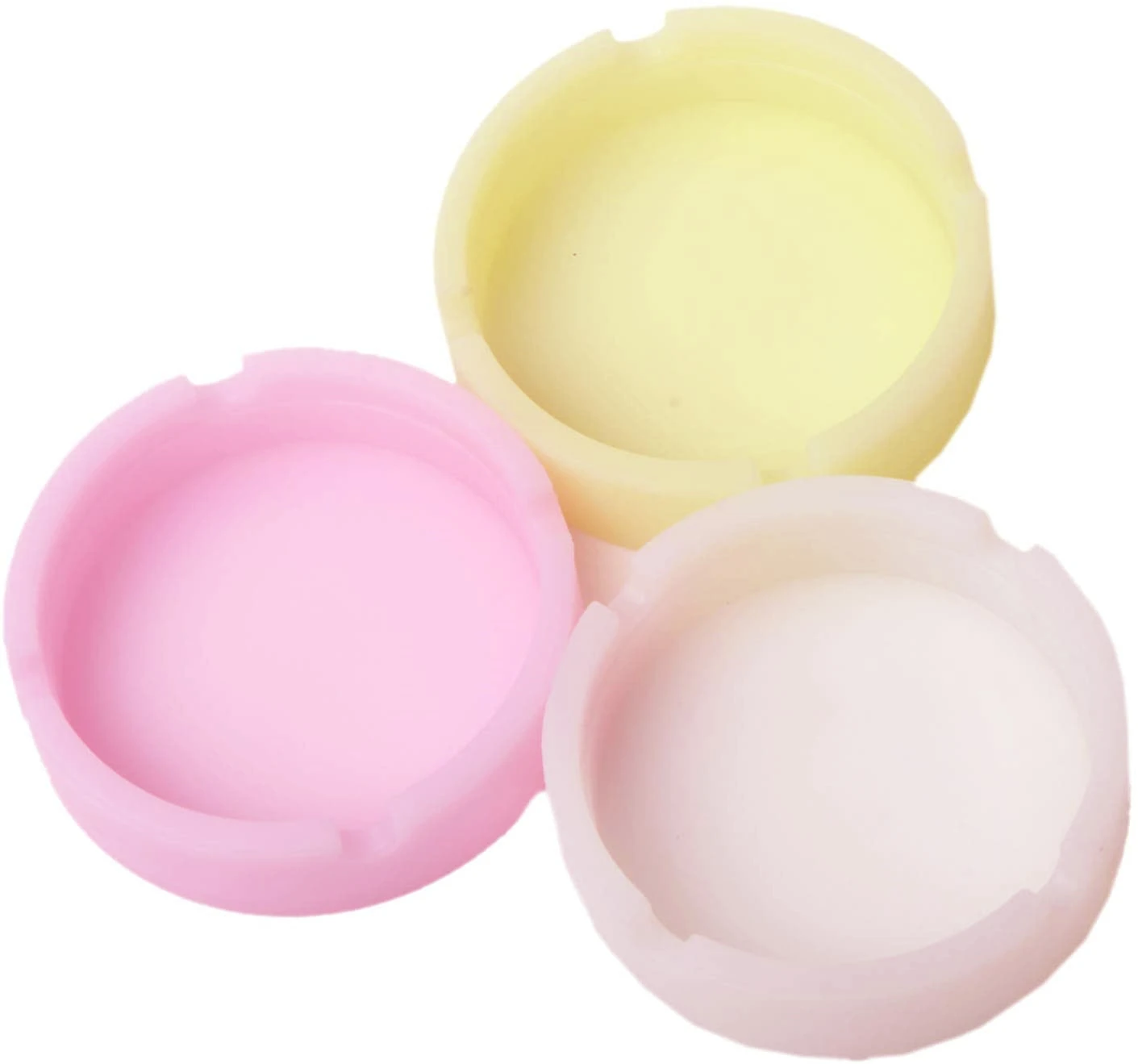 Durable Luminous Round Long Lasting Luminous Washable Portable Car Ashtray Outside Ashtray Cigar Silicone Ashtray For Men