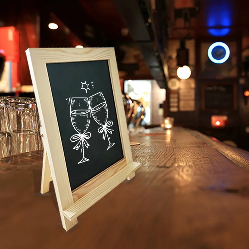 Double Sided Display Design Advertising Black Board Whiteboard With Stand