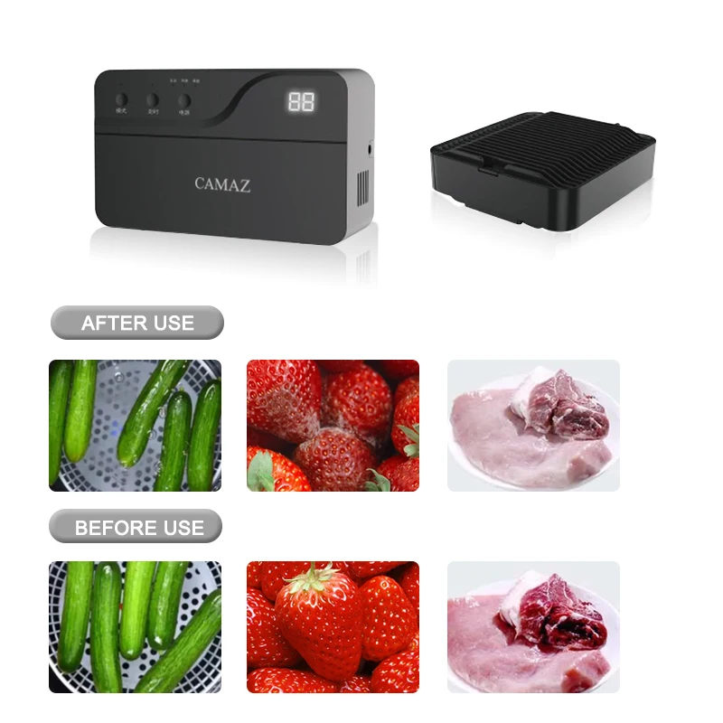 CAMAZ waterproof food purifier portable fruit and vegetable washing cleaning machine for home