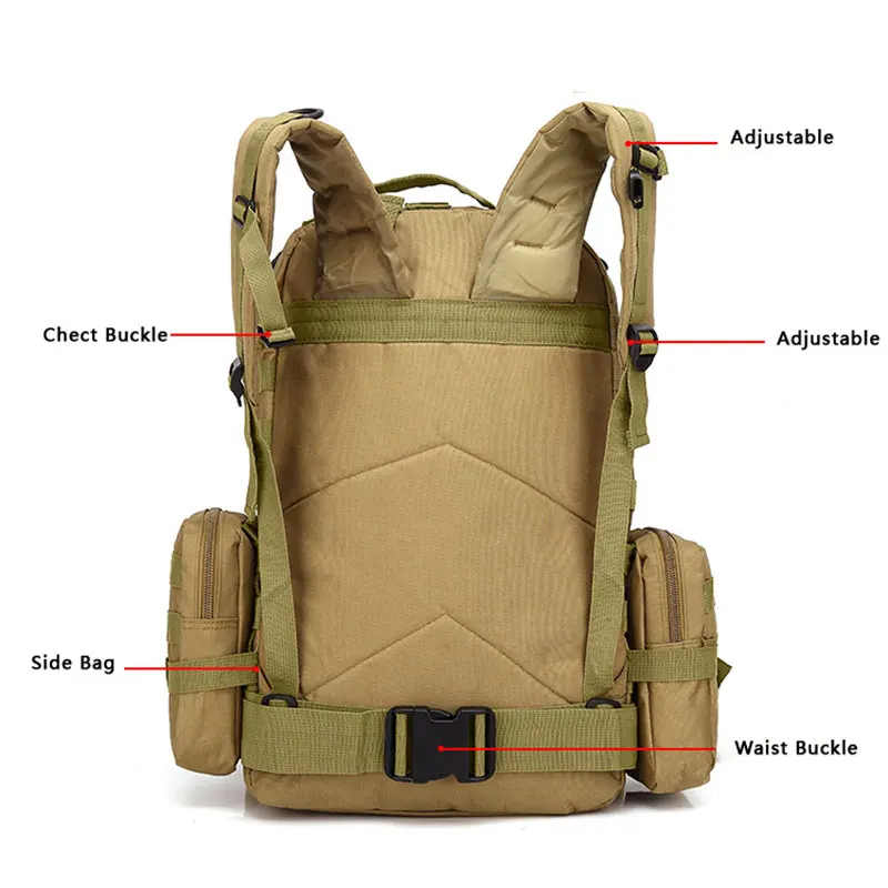 2024 Trending Factory Wholesale Bag Custom Three In One Multicolored Tactical Backpacks For Sports Gym Hiking Outdoor Backpack