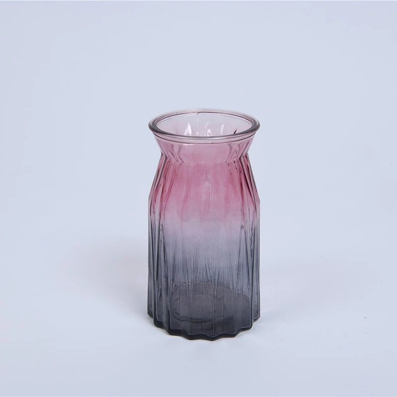 Aspire hot sale  gradient color clear glass flower vase for home decor