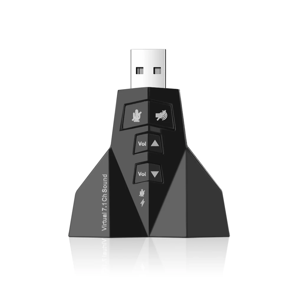 Внешняя звуковая карта USB с двойным микрофоном гарнитура 3D Звуковая конвертер виртуальный 7 1 каналов 2 0