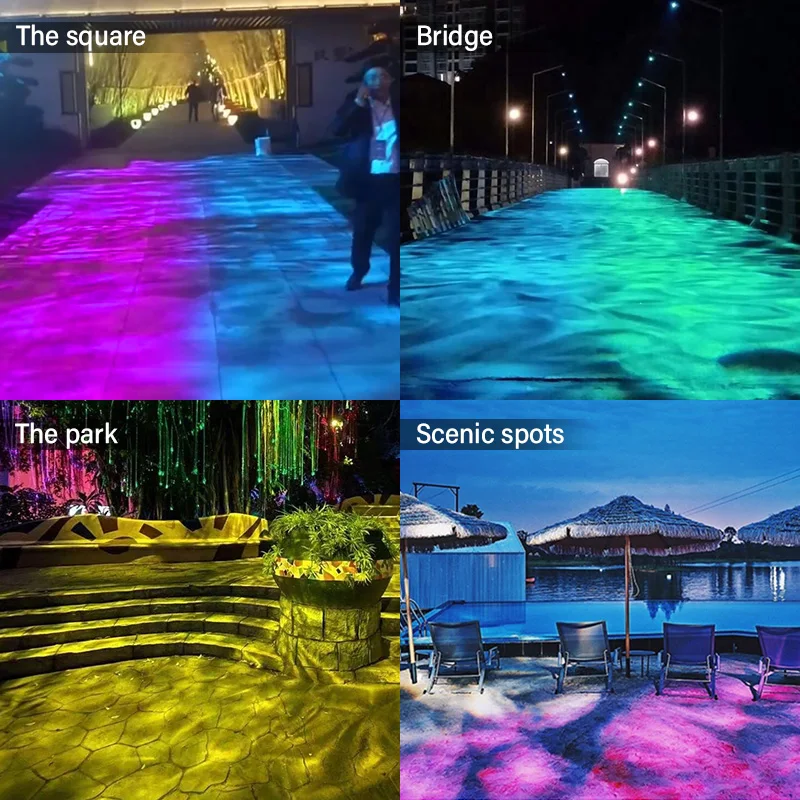50W Indoor Multicolor Optional Stage Dynamic Projector Light Ocean Wave Effect Water Wave Effect Projector