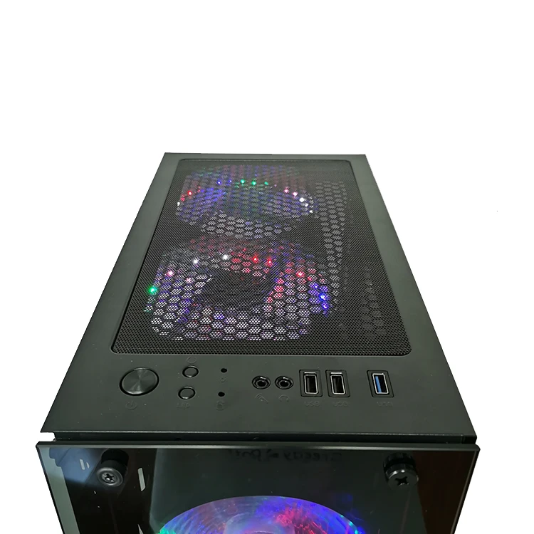 Tempered glass gaming pc cabinet ATX full tower gamer computer case