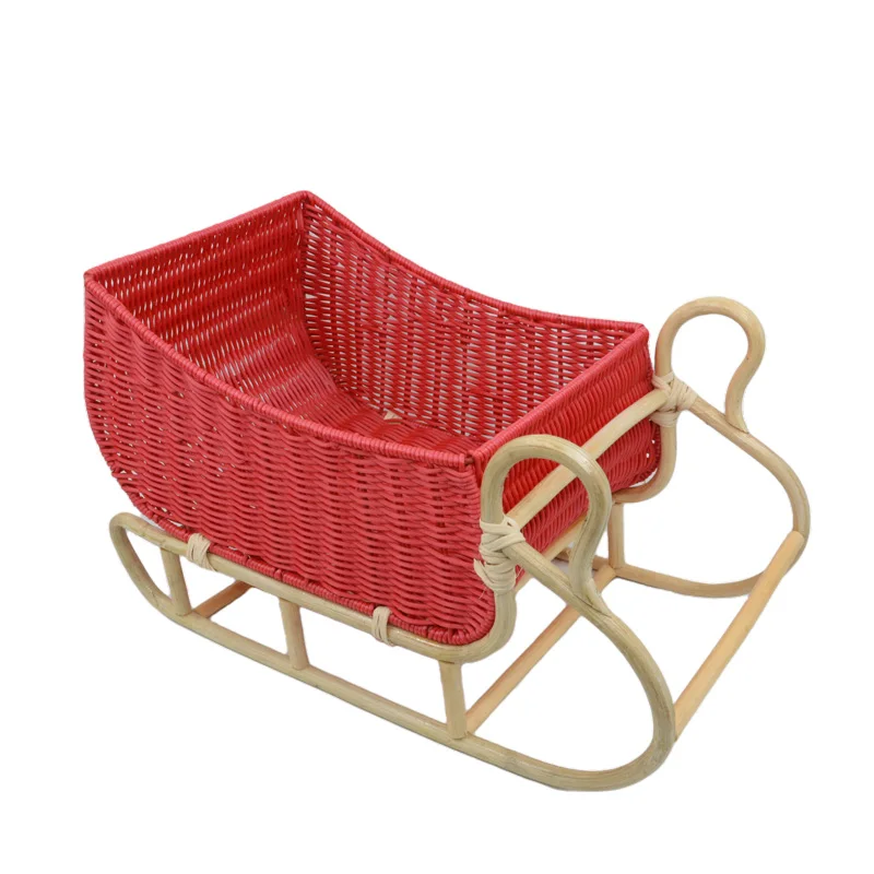 Professional indoor decorative gift handmade bamboo rattan car storage basket
