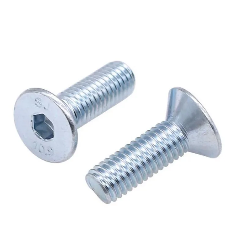 Taily wholesale 10.9 Grade High Strength Carbon Steel Zinc Plated  DIN7991 M3- M16 Countersunk Head Hexagon Socket Bolts