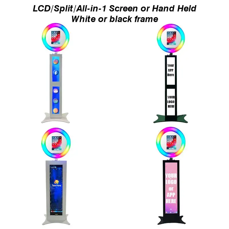 new photo booth machine portable ipad photobooth video picture stand booths shell ipad ring light