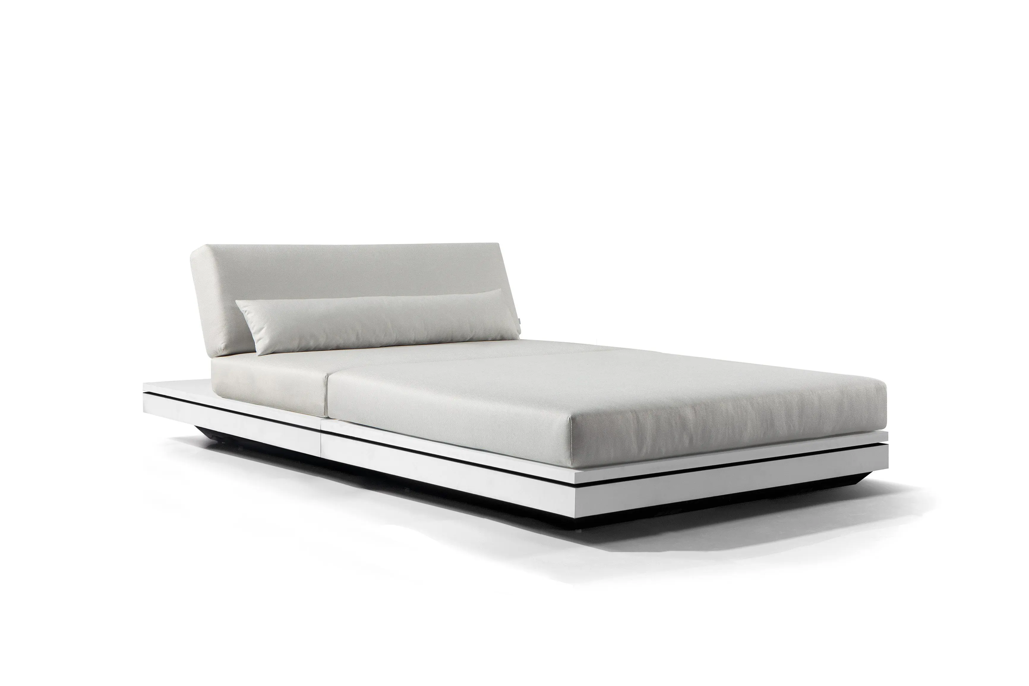 factory direct outdoor sun bed with cushion beach aluminum sun bed