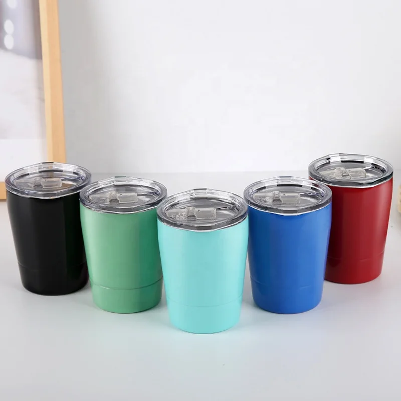 2021 Fashion 260ml Heat Stainless Steel Portable Coffee Milk Cup Mug with Lid