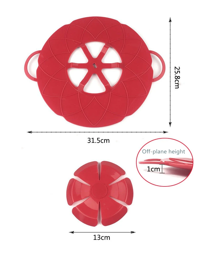 Anti-overflow Rotating Lid Pot Cover Safeguard Silicone Universal Stopper
