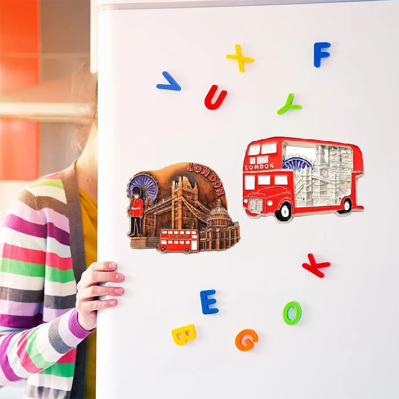 Personalized Custom Souvenir Refrigerator Magnets Fridge Imanes De Refrigerador Memo Note Metal Clip Resin Fridge Magnet