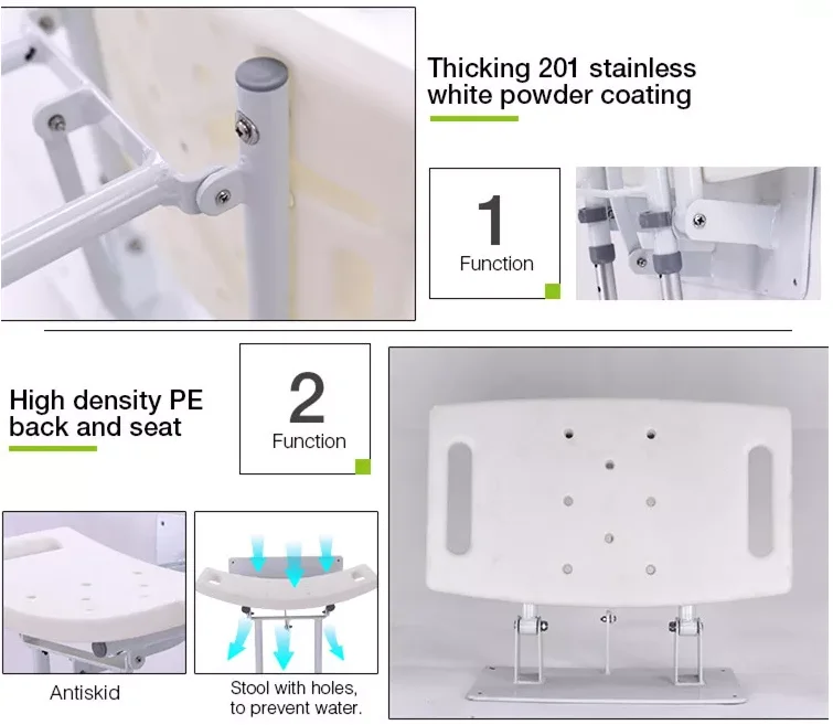 Bathroom series collapsible shower chair