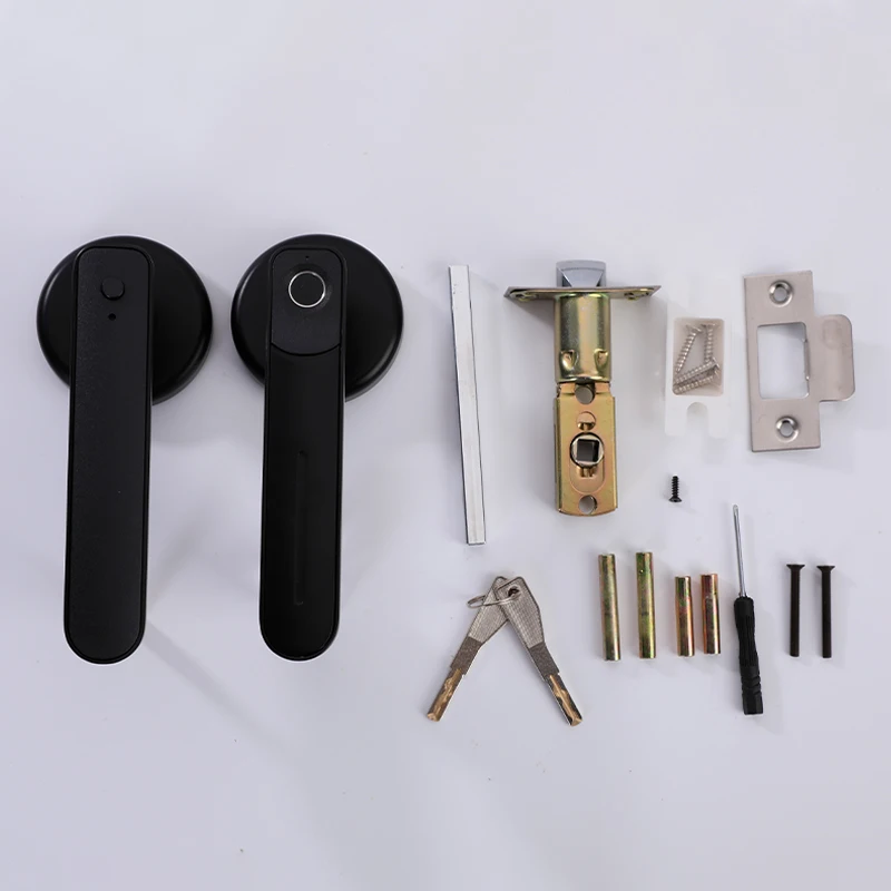 Smart Home Tuya App Wifi Handle Lock High Security Fingerprint Password Card Digital Electronic Door Lock