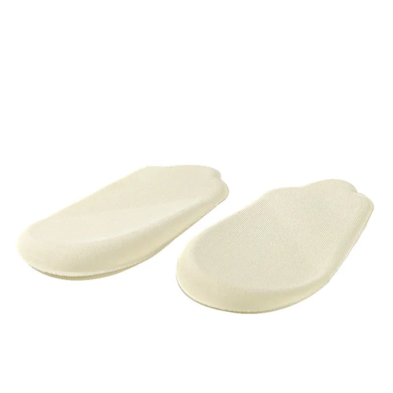 Orthopedic Gel Heel Pad for O/X Leg Silicone Suede Half Insole Adhesive Medial Lateral Heel Insert