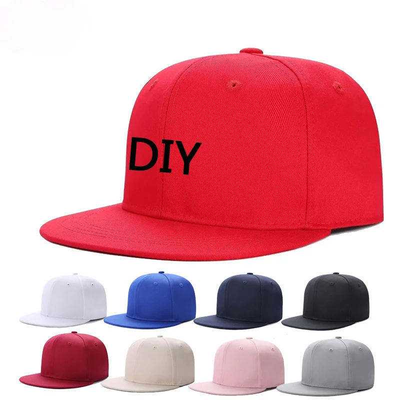 Hot Men Women Baseball Cap Solid Hip-Hop Snapback Flat Hat