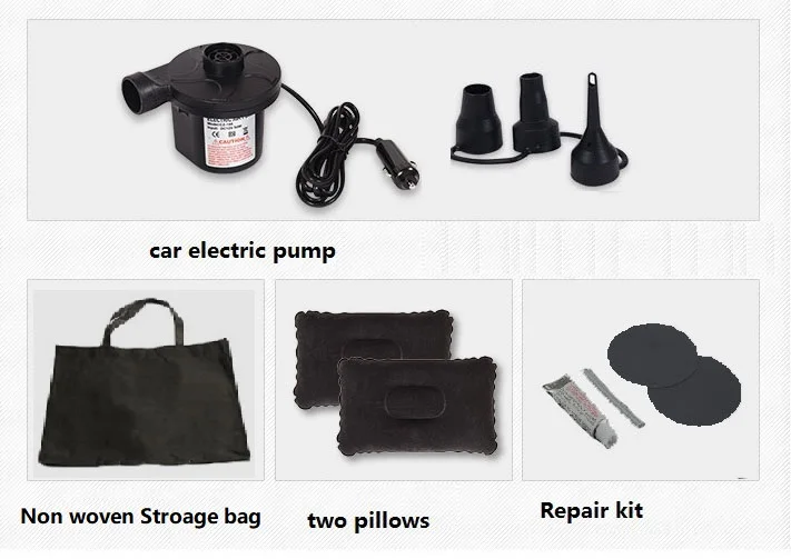 New Portable flocking with PVC Travel Car Back Seat Sleep Rest Inflatable Mattress Air Bed Car Bed