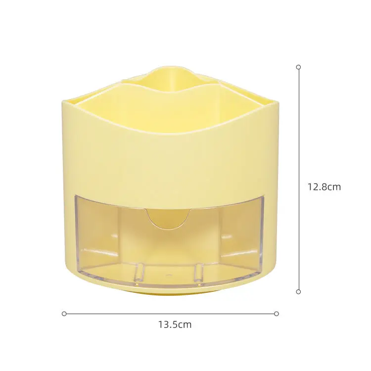 2023 New Product Multifunctional plastic desktop storage box desk storage rotating pen holder