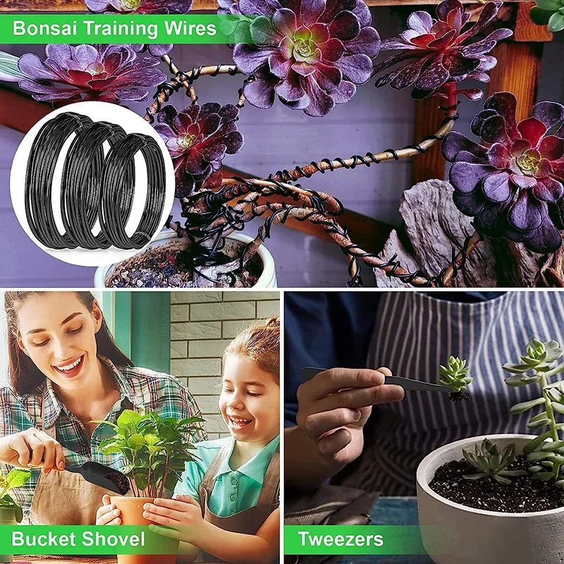Industrial Grade Mini Bonsai Tool Set 24pcs Garden Kit for Beginners Heavy Duty Iron Hand Tool with Case