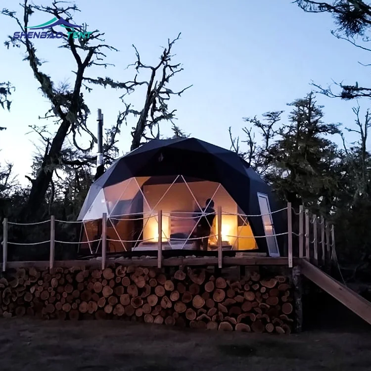 Professional Custom Made Geodesic Dome House Outdoor Dome Tent  Manufacturer Hotel Glamping Tent For Camping