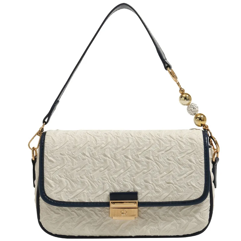 custom new arrivals white trending elegant bags women classic shoulder handbags ladies new fashion 2023 female for sale
