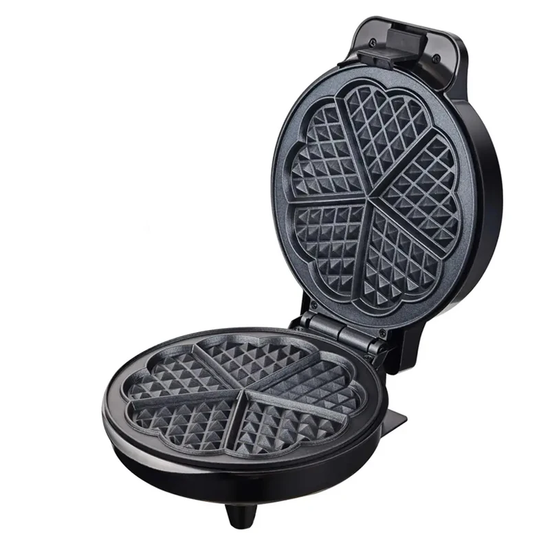 Portable Electric Round Breakfast Waffle Maker Grill 5 Belgian Waffle Iron