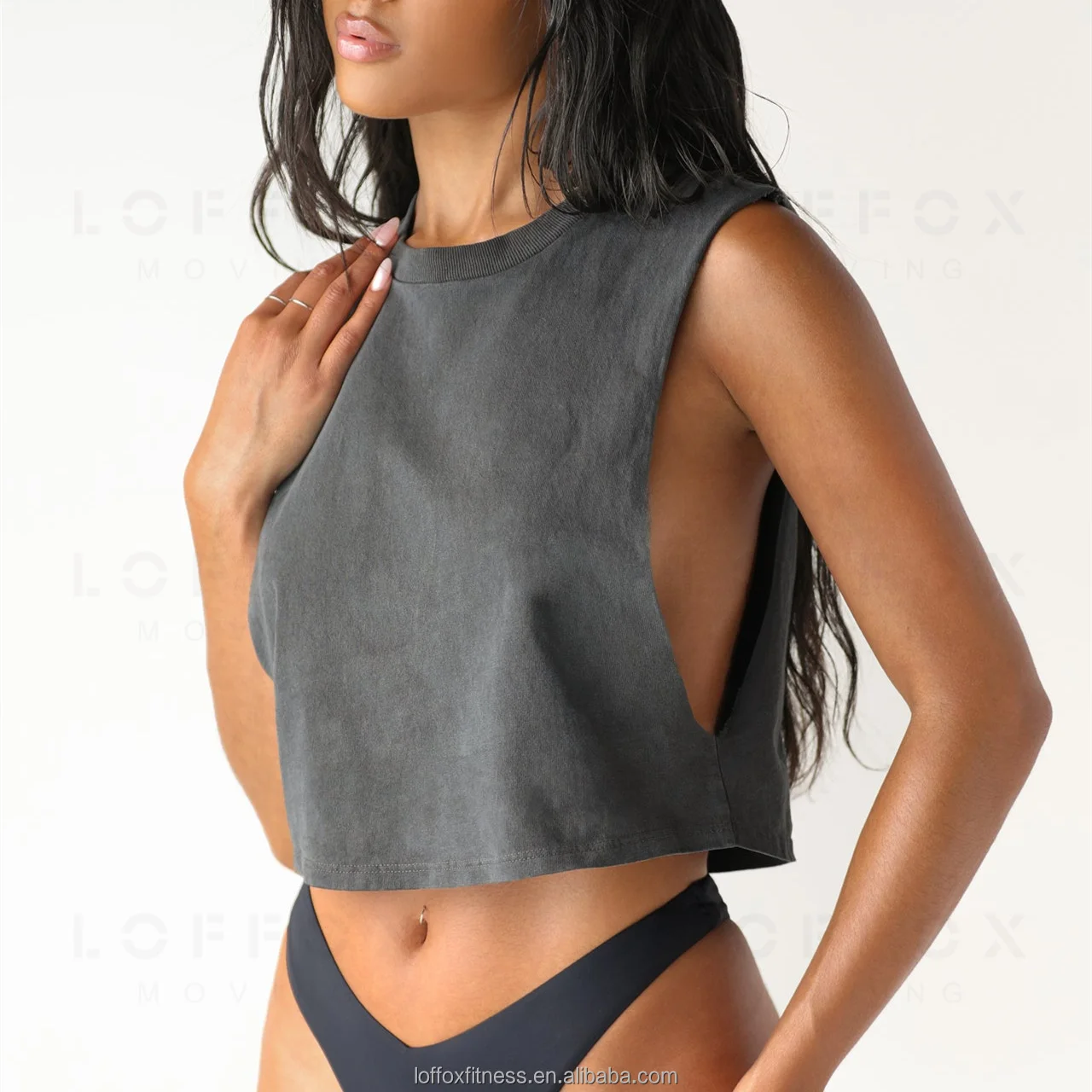 Custom Summer Breathable Soft Quick Dry Fitness Workout Training Sports Running Sleeveless Crop Tank Tops For Women