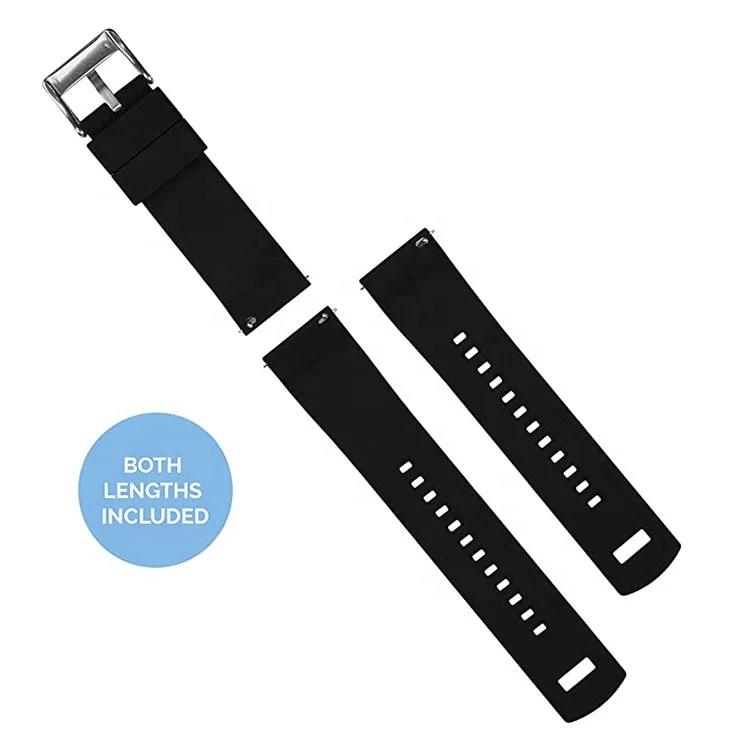 Silicone Watch Bands Fashion - Quick Release - Choose Strap Color & Buckle Color (stainless Steel, Black SY Smart Watch Mi Band