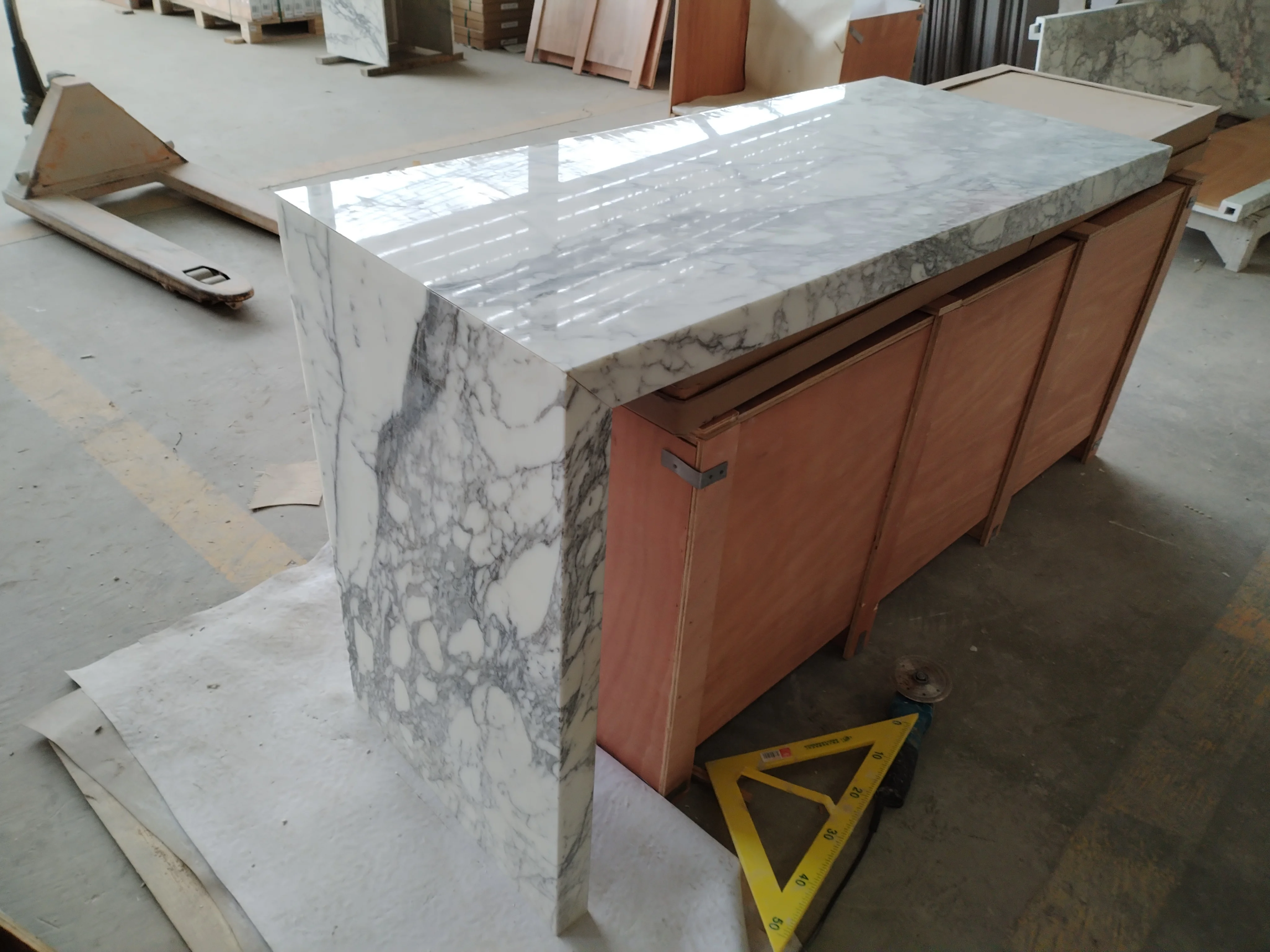 Source Manufacturer Marble Direct Sales Customized Processing Island Countertop Specifications Furniture Top Consultation