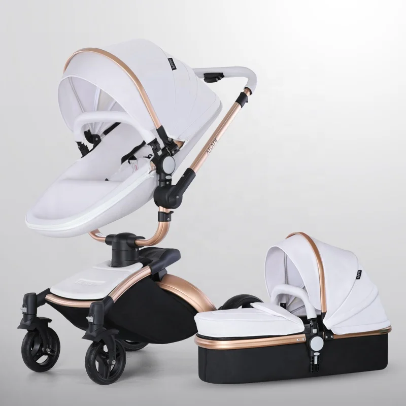 Luxury Portable Baby Walker Easy Folding pram/stroller Cheap Leather made in China for 3 Years Old Child Hot Sale Alloy Carts