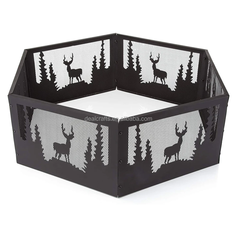 Heavy Duty Portable Campfire Metal Fire Pit Ring For Camping Heating