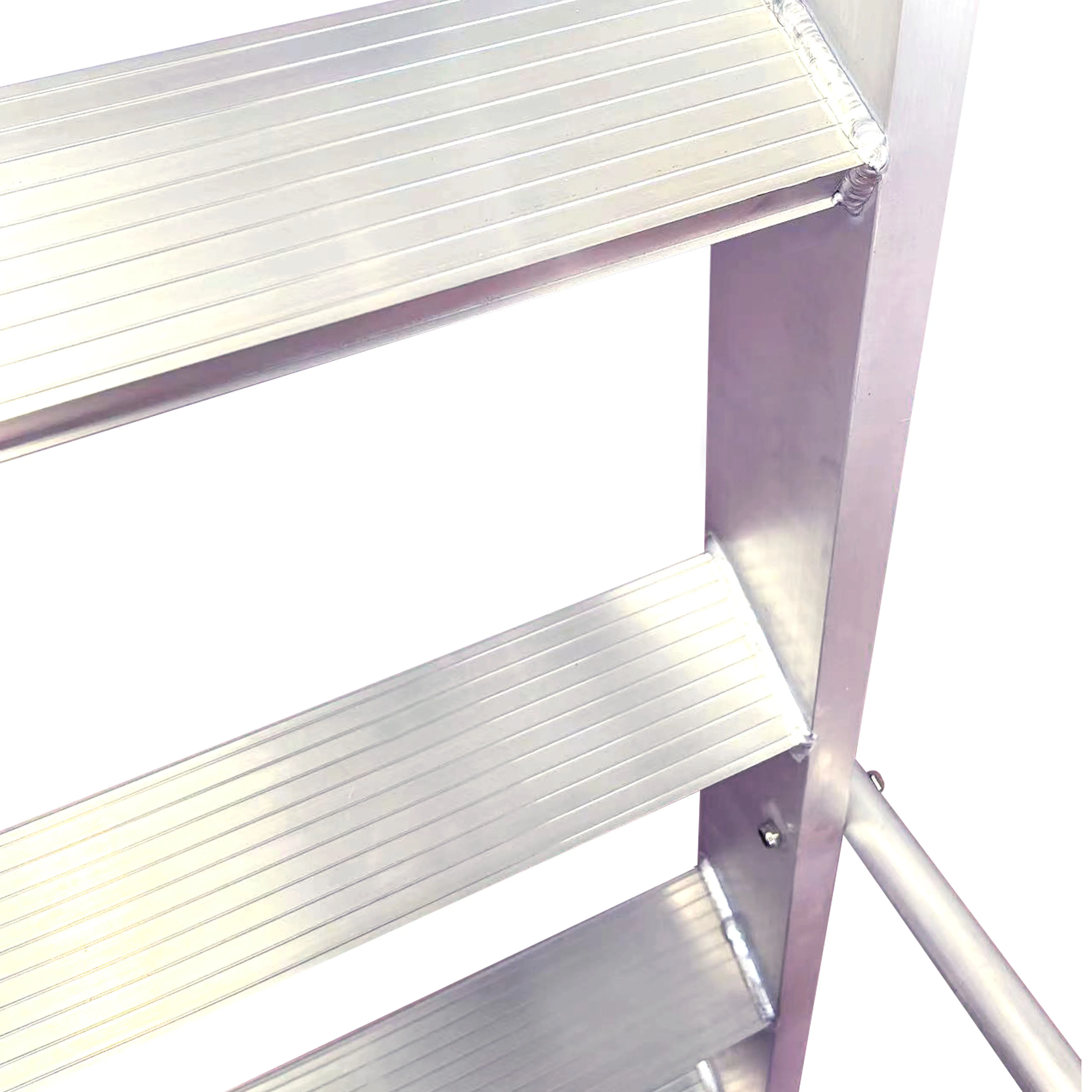 Industrial Storage Climbing Ladder with Armrests Outdoor Use Step Platform for Warehouse & Warehouse Storage