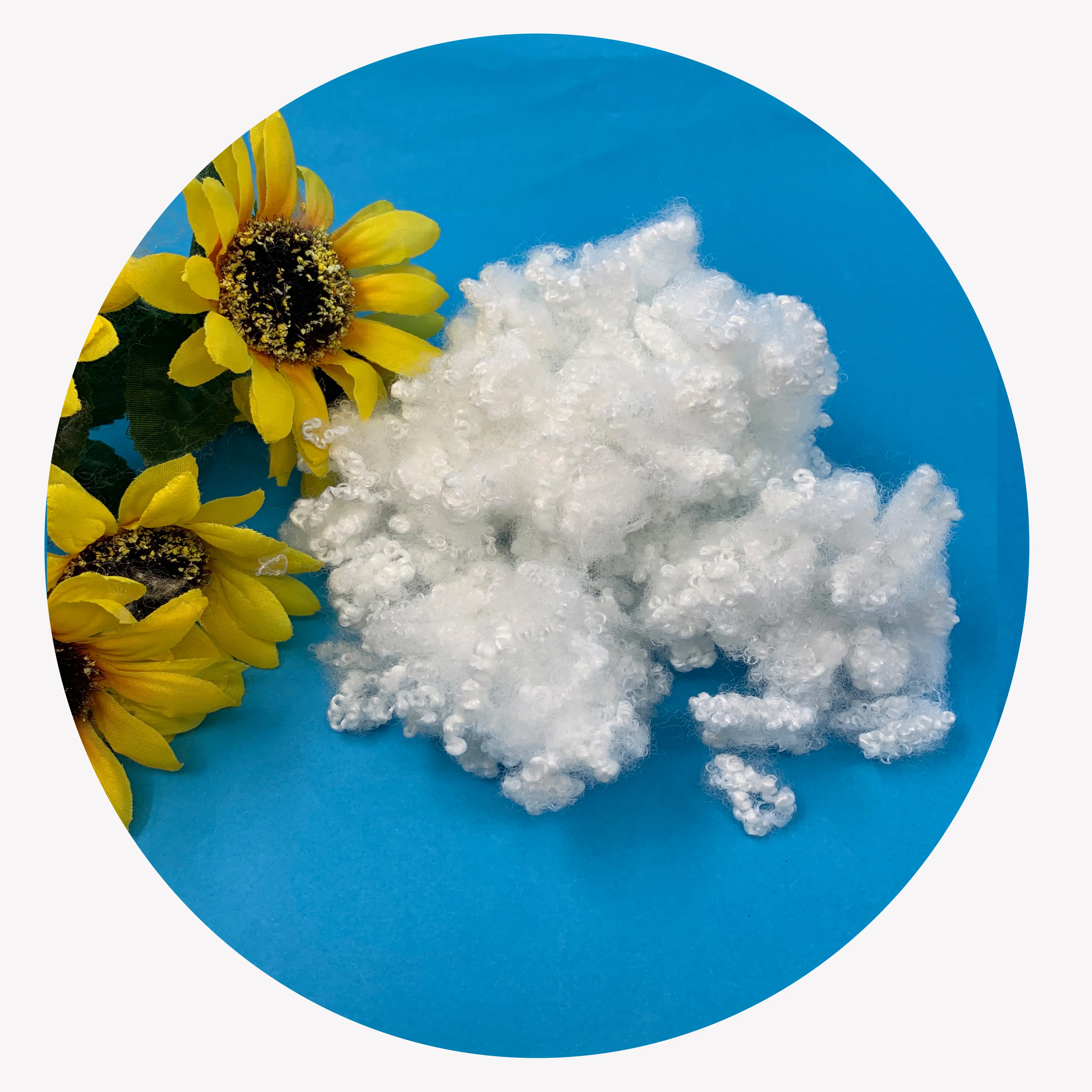 polyester fiber 7d 32mm hot sale hcs fibra siliconada