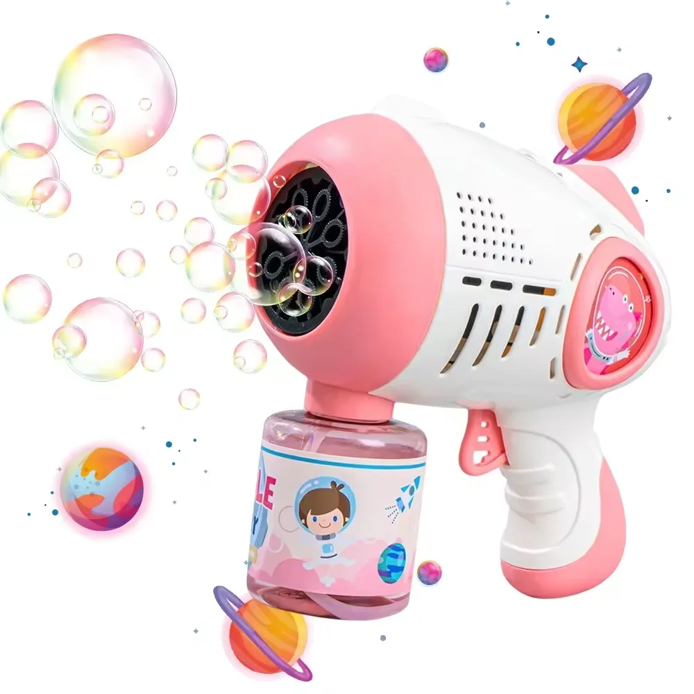 Kids Summer Outdoor Fully Automatic Handheld Electric Bubble Gun Toy  Social Outing Bubble Gun