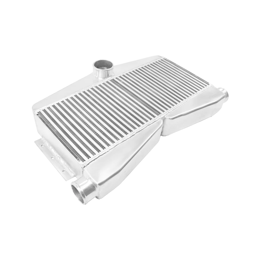 All aluminum tube fin for Mustang Camaro 2in 1out intercooler twin turbo
