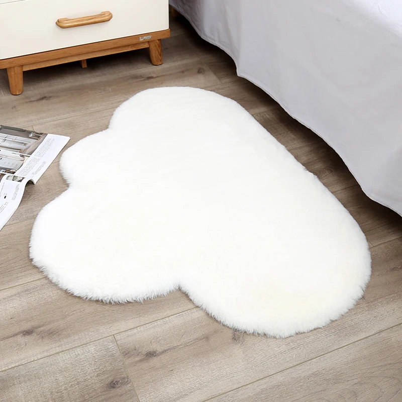 Cloud Shape Rug Carpet Mat for Living Room Decor Faux Fur Carpet Kids Room Bedroom Shaggy Area Rug Modern Mat
