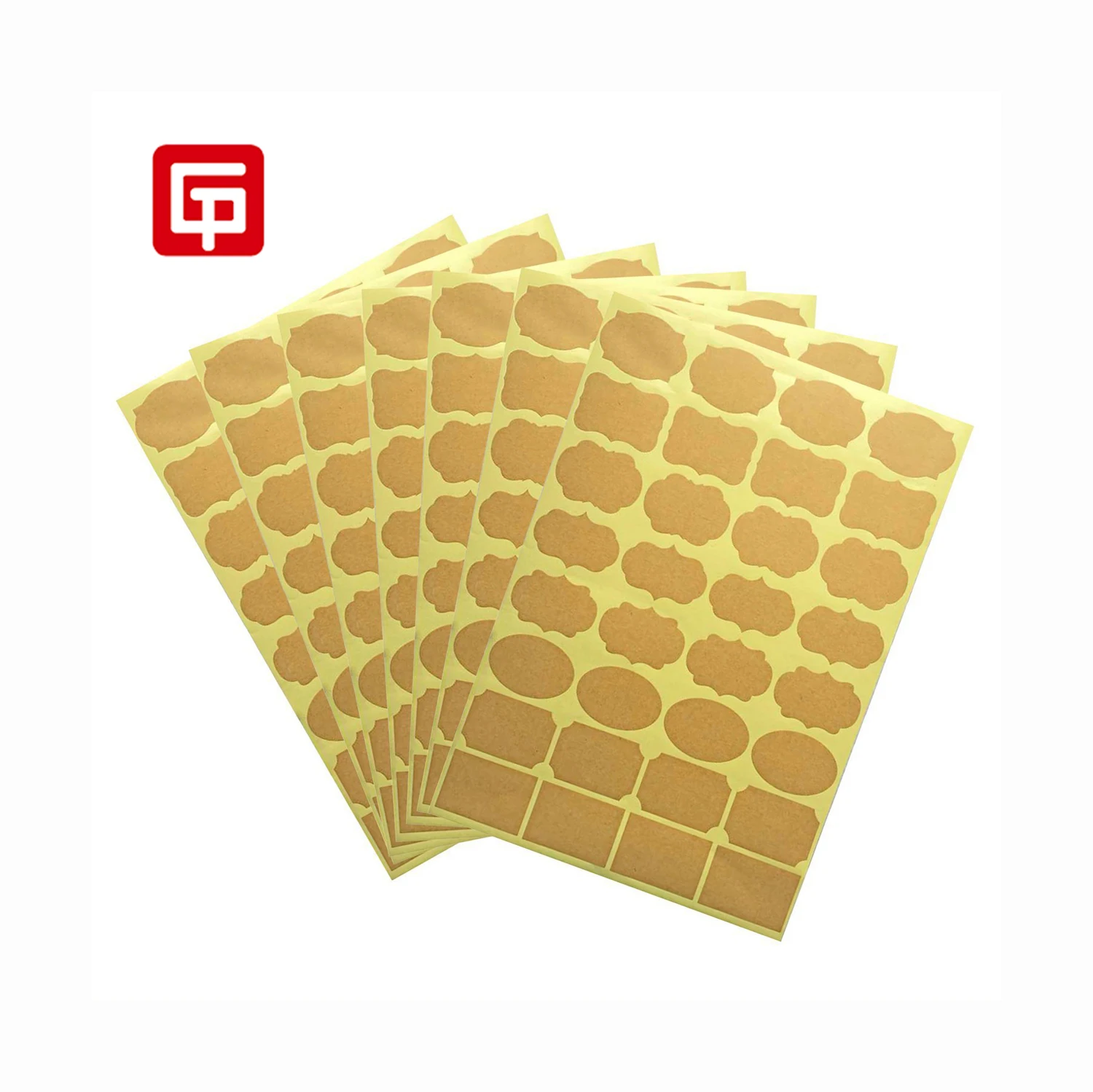 Factory Supply Customized Matte Lamination Sticker Blank Fancy Waterproof Adhesive Label Kraft paper sealing paste