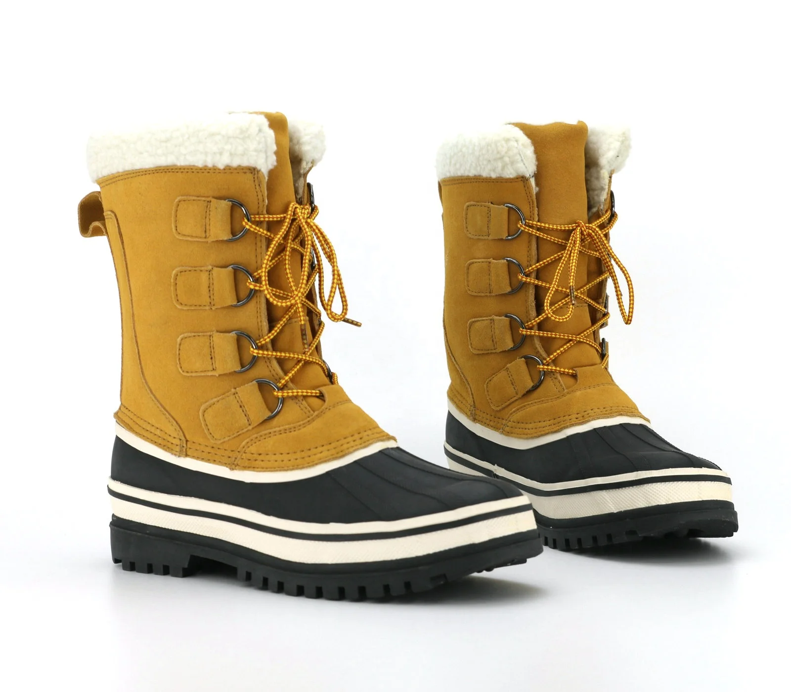 Canada  outdoor waterproof winter Genuine leather men snow boots -30 warm winter boots men