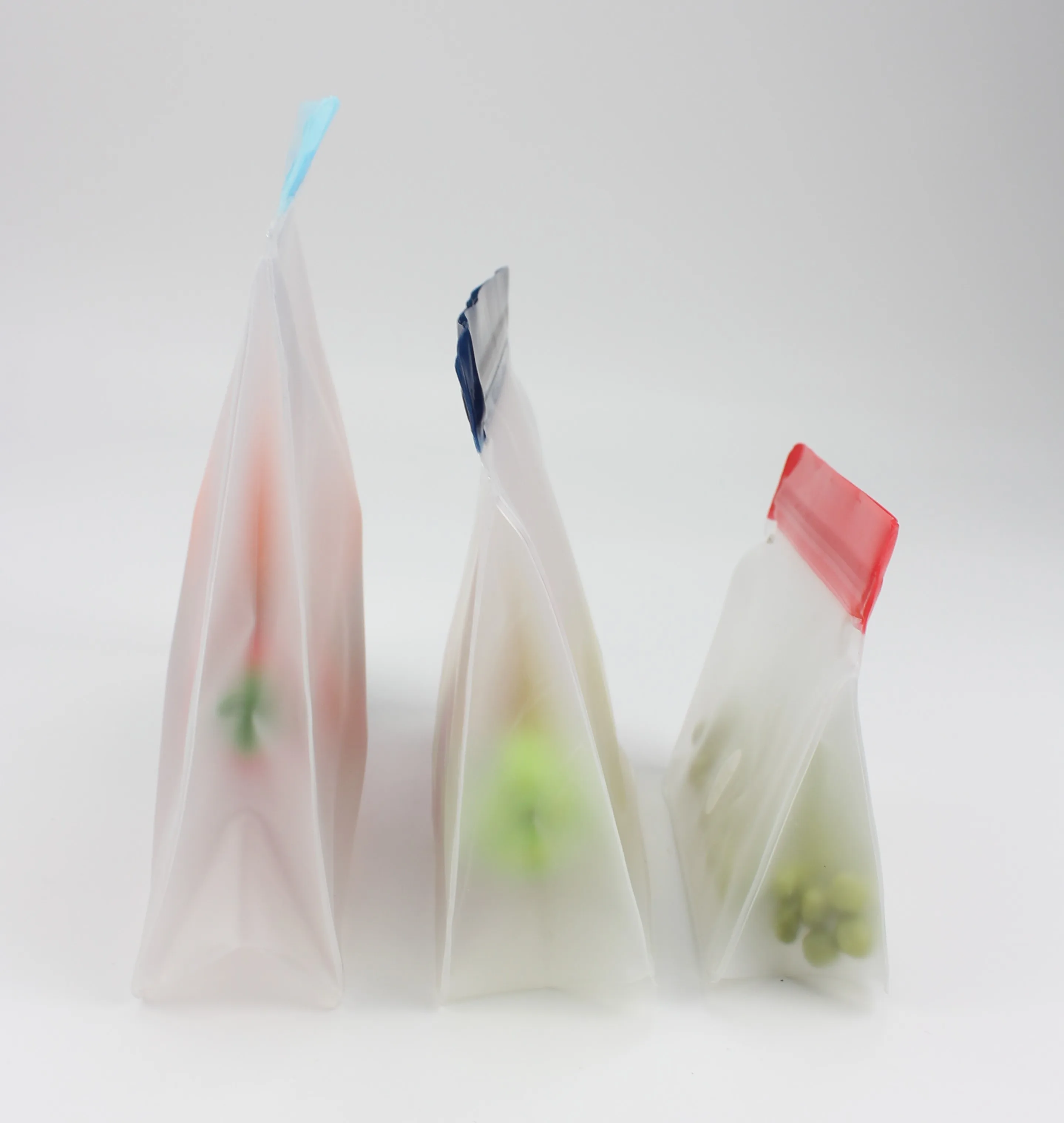 PEVA Reusable Storage Bags Environmental protection Stand-up Food Bags For Lunch Sandwich Snacks